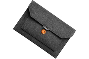 BESPORTBLE 15-Inch Business Felt Laptop Sleeve Case Black, Travel Computer Bag Protective Pouch for Notebook