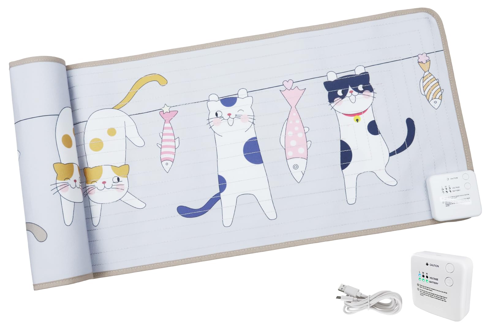 Photo 1 of DOGNESS Rechargeable Pet Shock Mat, 60"x15" Safe Cat Repellent Mat Electronic Training Pads Keep Dogs and Cats Off Couch, Bed, Indoor Cat Deterrent Mat (Cat Balcony)