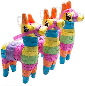 Amazon Com Rhode Island Novelty 4 X 7 Mini Donkey Pinatas Set Of