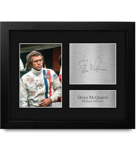 Poster Steve McQueen A0 - Art Mural Imprimé Grand Format | Poster Cinéma Homme Blanc Papier 300g