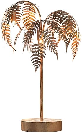 gold palm tree table lamp