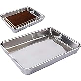 Old Tjikko Quarter Sheet Pan 14.2'' x 11'', 304 Stainless Steel Cookie Sheet Tray, Nonstick Baking Pan for Oven, Toaster, Cookie and Roasting, Dishwasher Safe & Rust Resistant