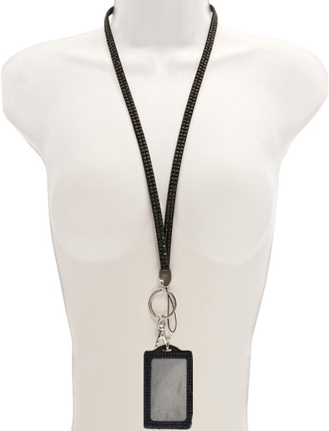 Bling Rhinestone Crystal Custom Neck Lanyard Id Card Badge Holder Lanyards For Keys