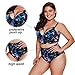 Camlinbo 2018 Women’s Plus Size Swimsuit High Waisted Ruffles Push up Halter Bikini Set, A-nebula Fish, L(US 12-14)