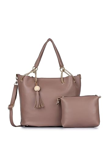 Vogue Street PU Shoulder Bag For Women/Girls - Dark Pink