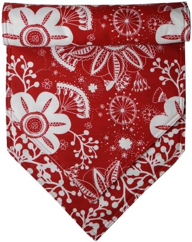 54" Red Floral and Vine Table Runner