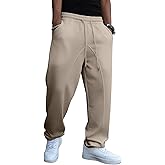 JMIERR Men's Casual Baggy Pants Wide Leg Travel Pants Streetwear Joggers with Pockets