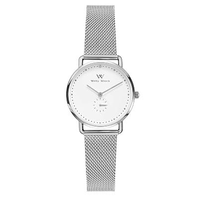 Welly Merck Silver Women&amp;#39;s Watch Swiss Quartz Waterproof Luxury Slim Wrist Watch with Mesh Interchangeable Strap