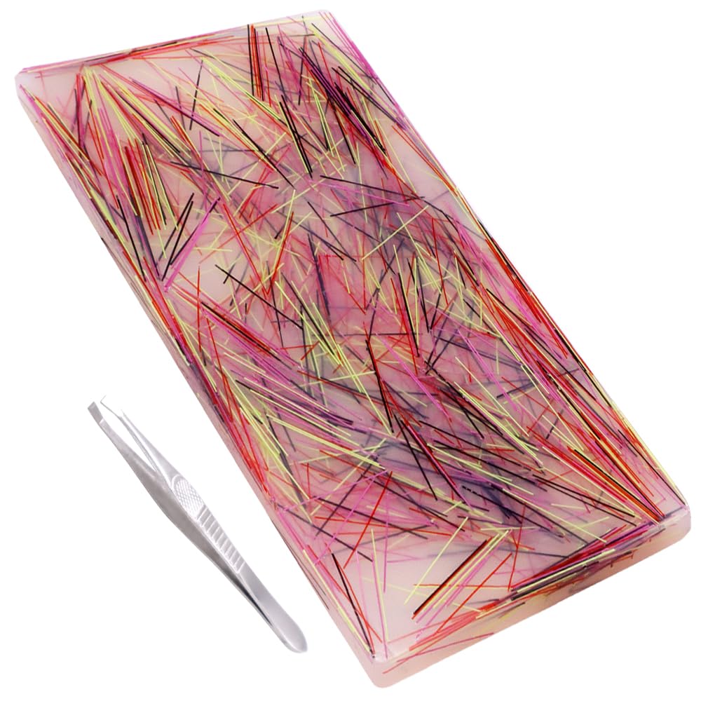 Picky Pad, Skin Picking Fidget Toys with Tweezer Silicone Picking Pads Multicolor Picky Pad Reusable Sensory Release Stress and Relieve Anxiety for Adults and Teens