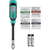 Tadeto Soil pH Tester, High Accuracy Digital pH Meter for Soil, Garden, Water, Plants, Solution and Food, Soil pH Test Kit with Thermometer LCD Display, Calibration Powder and Alloy Protective Cap