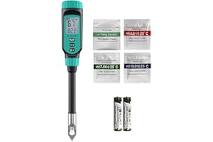 Tadeto Soil pH Tester, High Accuracy Digital pH Meter for Soil, Garden, Water, Plants, Solution and Food, Soil pH Test Kit with Thermometer LCD Display, Calibration Powder and Alloy Protective Cap