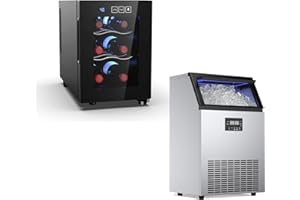 FADHOLE Cooler with Free Standing Countertop Ice Maker Machine