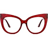 Zeelool Chic Oversized Cat Eye Blue Light Blocking Glasses for Women 100% UV400 Protection Eyewear Trenton ZOP01956