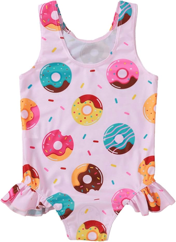 GRNSHTS Toddler Baby Girl Donuts Swimsuit Bikini Sleeveless OnePiece