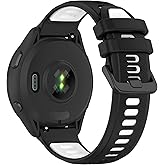 Waterproof Bands Compatible with Garmin Forerunner 265 Watch Band/Garmin Forerunner 255 Watch Band, Classic Soft Sports Replacement Wristband