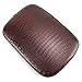 Oumurs Alligator Synthetic Leather Suction Cup Passenger Pillion Pad Seat Rectangle Cushion Pad for Harley Sporster XL 883 1200 Chopper Bobber Dyna Touring (6 Suction Cup Brown)