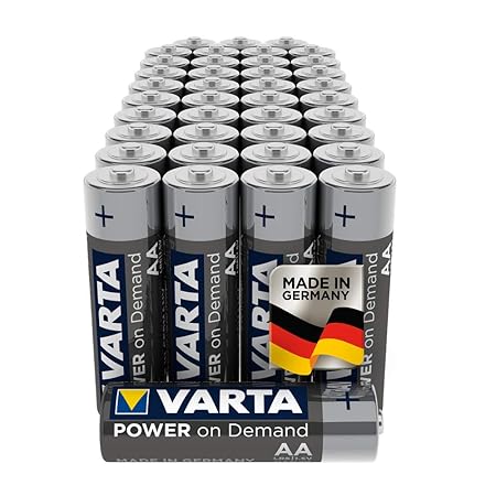 VARTA Power on Demand AA Mignon Batterien (40er Pack Vorratspack in umweltschonender Verpackung - smart, flexibel und leistun