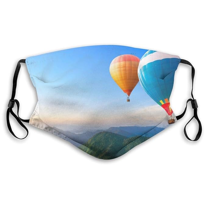 Comfortable Printed mask, Hot Air Balloon，Windproof Facial
