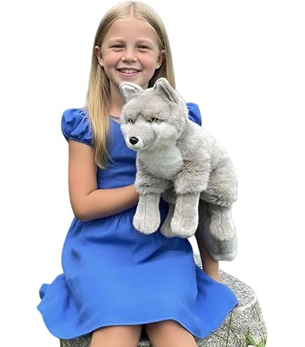 Amazon.com: The Petting Zoo Silver Fox Stuffed Animal Plushie