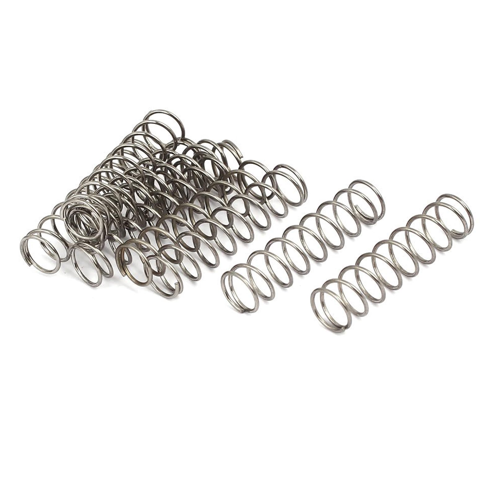 TOP-VIGOR 10Pcs Compression Spring, 9mm OD,0.8mm Wire Size,35mm Free Length Dual Extended Durable Dual Hook Tension Spring for Furniture Screen Doors Repair Projects