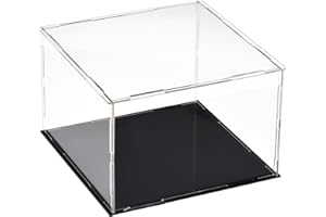 uxcell Acrylic Clear Display Case Box Dustproof Protection Showcase Cube Collectibles Show Box 5.9x5.9x3.9inch