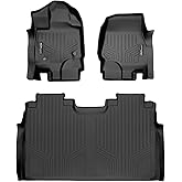 MAXLINER Custom Fit Floor Mats 2 Row Liner Set Compatible with 2015-2025 Ford F-150