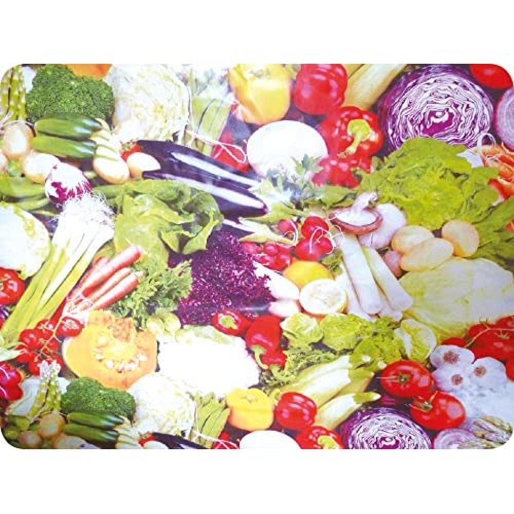 Springboard PVC Table Cloth and Floor Cover - Rectangular Waterproof Wipe Clean Tablecloth for Kids Messy Play and Painting - Plastic Wipeable Table Cover - 1.4 x 1.7m Rectangle - Vegetable Design