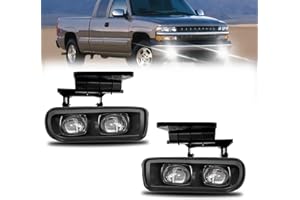 BOXLIGHT LED Fog Lights Compatible with 1999-2002 Chevy Silverado 1500 2500/2001 2002 Silverado 1500HD 2500HD 3500/2000-2006 Tahoe Suburban 1500 2500