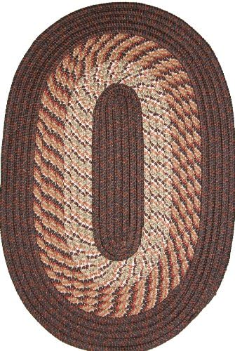 Plymouth 6' ROUND Braided Rug in Chestnut Brown
