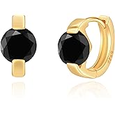 NEOSHOW Small Gold Hoop Earrings for Women 14k Real Gold Plated Cubic Zirconia Huggie Earrings Tiny Cute Cartilage Hypoallergenic Earrings Jewelry Gifts for Women