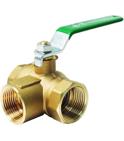 Vanne à Boisseau Sphérique Hydraulique 3 Voies Haute Pression 500 Bar - 1/4" à 3/4" BSP, Acier/caoutchouc
