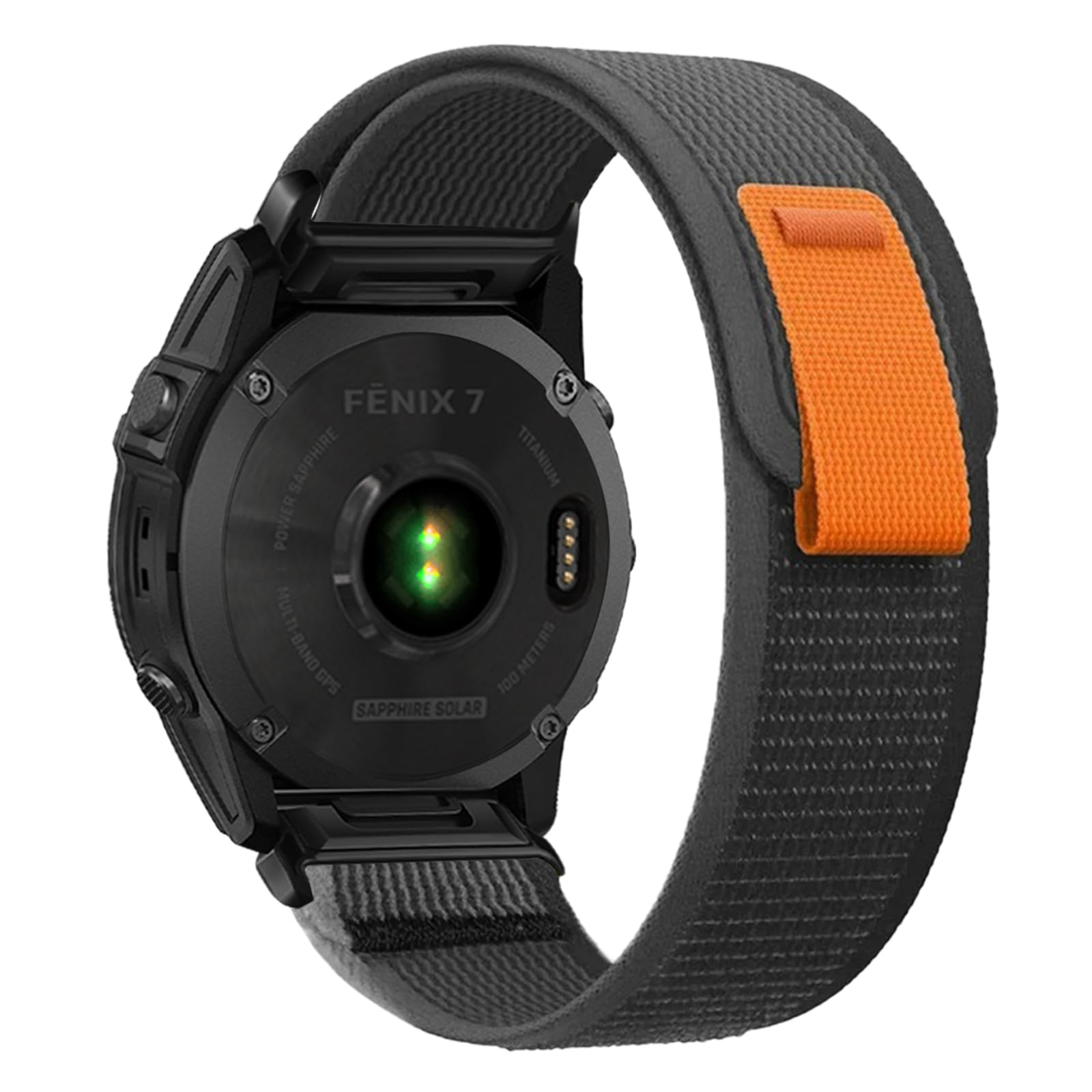 SumRioo QuickFit 22mm Watch Strap for Garmin Fenix 8/8 Solar 47mm/Fenix E/Fenix 7 Pro/Fenix 7/6 Pro/6/5 Plus/5, Nylon Trail Loop Band for Garmin Forerunner 965/955/945/935, Epix 2, Black/Grey — image 1