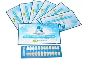 A+ Teeth Whitening Strips - Glamorous White - 6% HP Professional Strength - 30 Mins Express Effect + Bonus Shade Guide VeniCare (14 packs - 28 Strips)