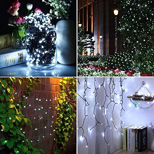 Solar Lights Outdoor Garden,Cshare 200 LED 72ft/20m Solar String Lights 8 Modes IP65 Waterproof Outdoor/Indoor Solar Powered Lighting for Yard,Pathway,Christmas Tree,Home,Wedding,Party (Cool White)