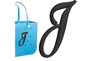 Joez Wonderful Letter Charms for Bogg Bag, Alphabet Lettering Charms, Accessories Inserts for Bogg Bag, Decorative Letter Accessories for Beach Bag Handbag Tote Decoration, Black