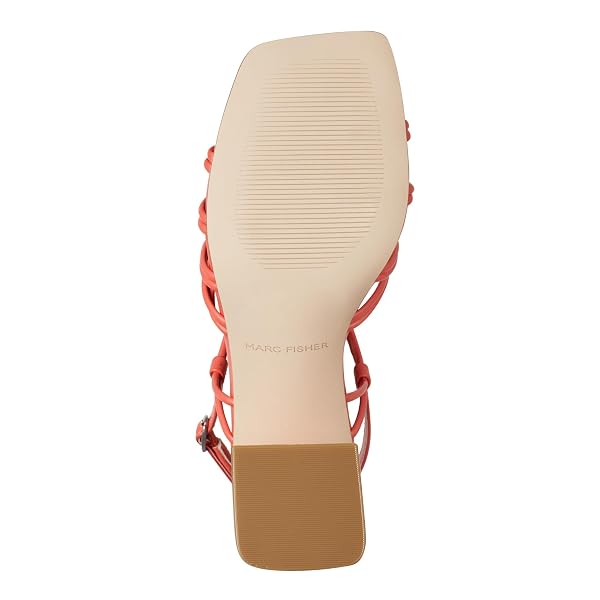 MARC FISHER WOMEN’S MAGNIFY2 HEELED SANDAL, ORANGE 800, 5