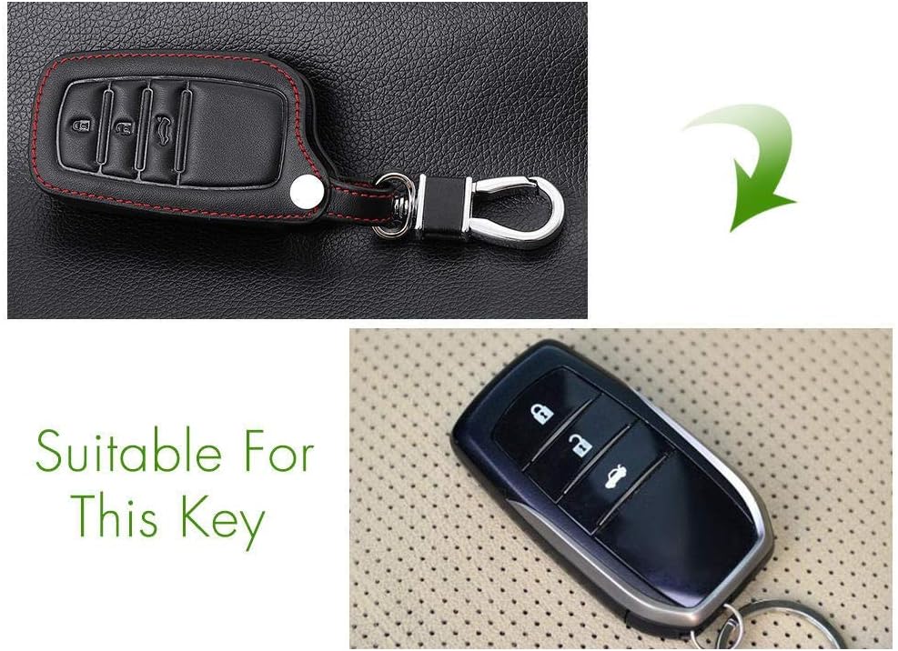 QXLXL Suitable for Toyota Camry Crown RAV4 Corolla Prado Prius 3 car keychain key holder Key (Color Name : B Style)