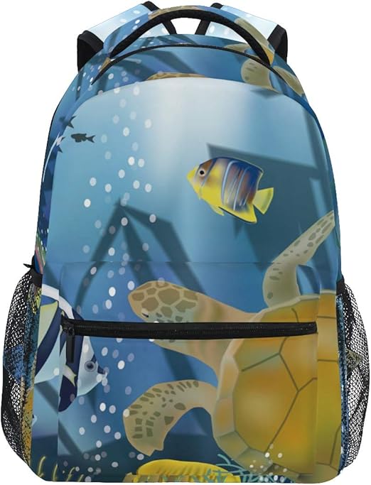 Sea Turtle Backpack Girl Backpacks for School Elementary Cute Bookbags
