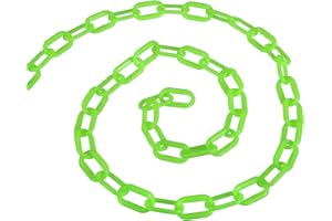 PATIKIL 50ft Plastic Barrier Chain, Safety Barrier Chain Plastic Chain Links Crowd Control Barrier for Fence Gate Garden Construction Driveway Elevator Parking Lot, Green