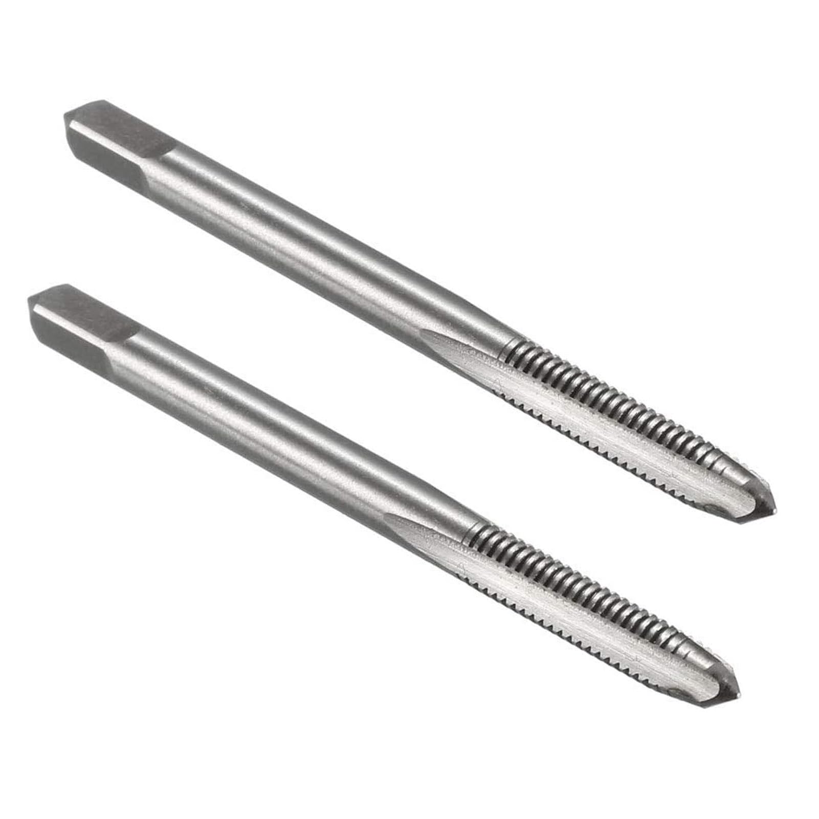 MACHSWON Metric Machine Tap for Clocks Watches Low Hardness Wood and Soft Metal Hole Processing H2 HSS 3 Straight Flutes Thread Tapping DIY Tool M4 x 0.7mm 2Pcs