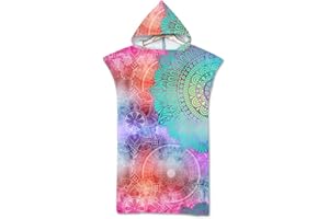 Proumhang Adult Beach Towel,Microfiber Hooded Bath Towel,Changing Towel Robe,Wetsuit Changing,Towel Poncho Blanket for Beach 