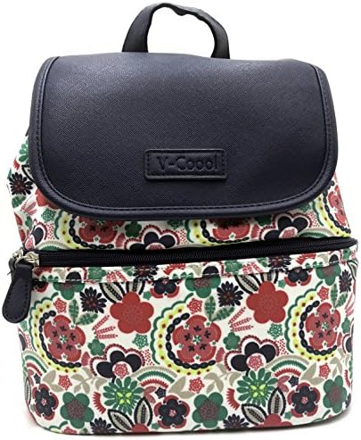 ReaLegend Multifunction Double Layer Shoulder Portable Diaper Bag Lunch Bag Cooler Carry Bag Insulated Tote Picnic Food Storage Milk Crisper Mummy Bag Bento Travel Totes - Navy Blue