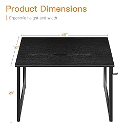 Coleshome 40 Inch Computer Desk, Modern Simple