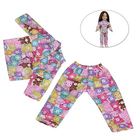 Reborn Baby Doll Clothes Outfits, Dress Skirt Pajamas Suit for 18 Inch American Girls Dolls Accessories Newborn Girl Dolls Clothes Birthday Christmas Gift,C