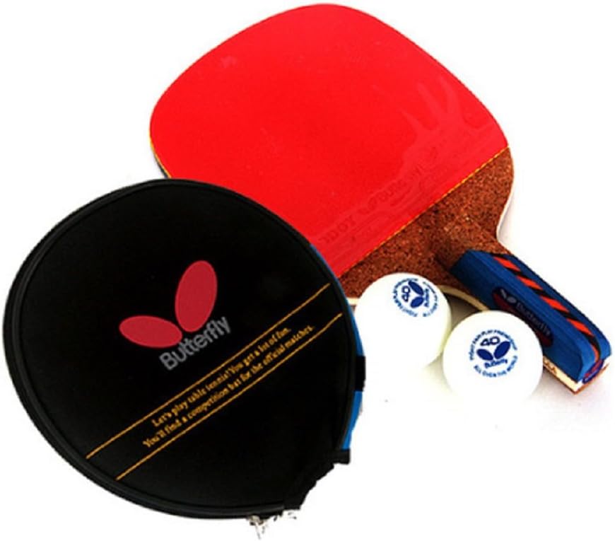 Butterfly NAKAMA LD Table Tennis Racket Paddle (Penhold Hand Grip) + Paddle Case!!, Table Tennis