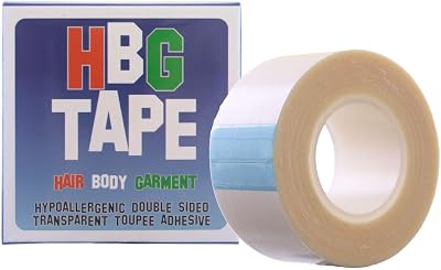 HBG Hypoallergenic Toupee Wig Tape Double Sided Transparent 5m x 25mm Adhesive