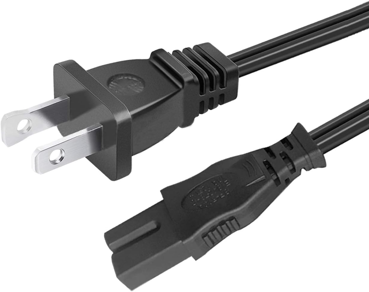 UL Listed Figure D 8.2ft 2 Prong Power Cord for Brother
