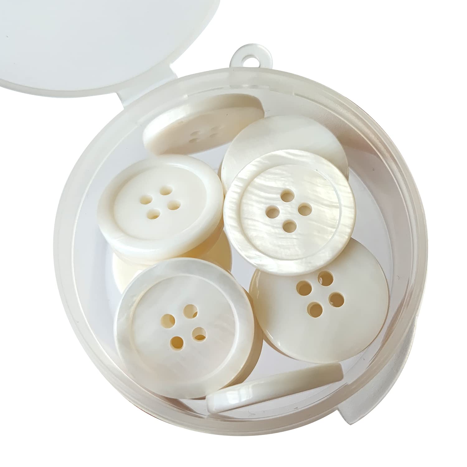 KShun 20PCS Genuine Mother of Pearl Buttons 20mm 3/4" (4-Holes) - for Coat, Cardigan & Heavy Shirt Replacement - Natural Shell Buttons with Substantial Presence