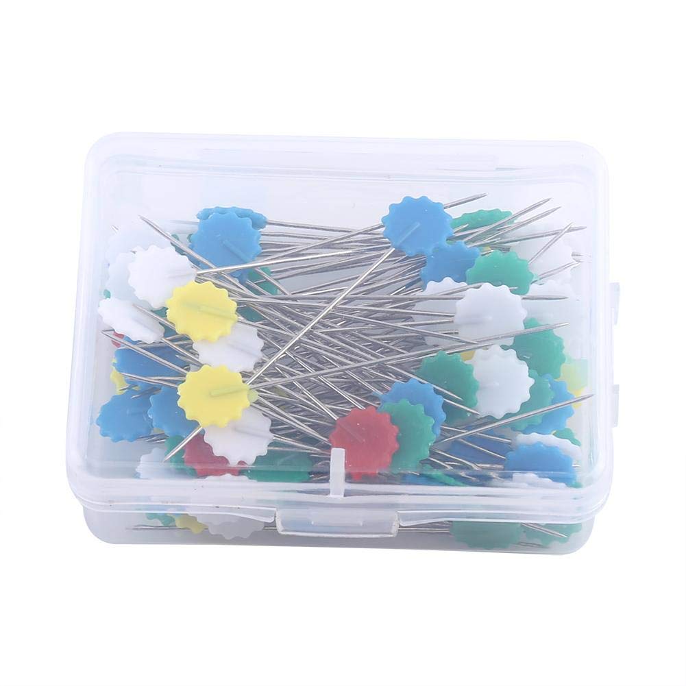 Spilli patchwork,Flower Patchwork Pins DIY Sewing Straight Needles Quilting Tool for Dressmaking Decorating Crafting Marking (100 Pieces) (#1)