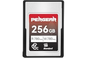 Pergear New 256GB CFexpress Type A Memory Card, Up to 780MB/s Read Speed & 780MB/s Write Speed for 4K 120P,8K 30P Recording (